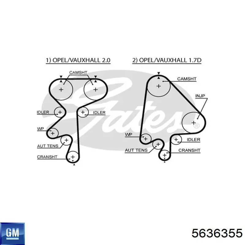 5636355 General Motors Ремінь двигуна