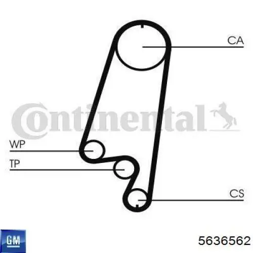 Зубчастий ремінь General Motors 5636562 ціна, від 12.09 USD
