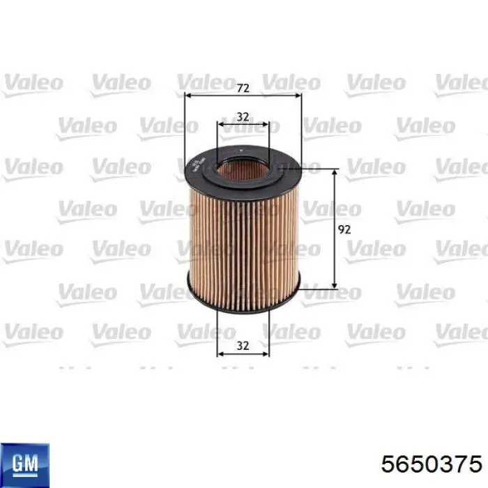 Масляний фільтр двигуна General Motors 5650375 ціна, від 8.77 USD