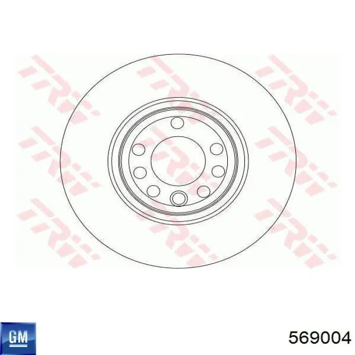 Диск переднього гальма General Motors 569004 ціна, від 45.38 USD