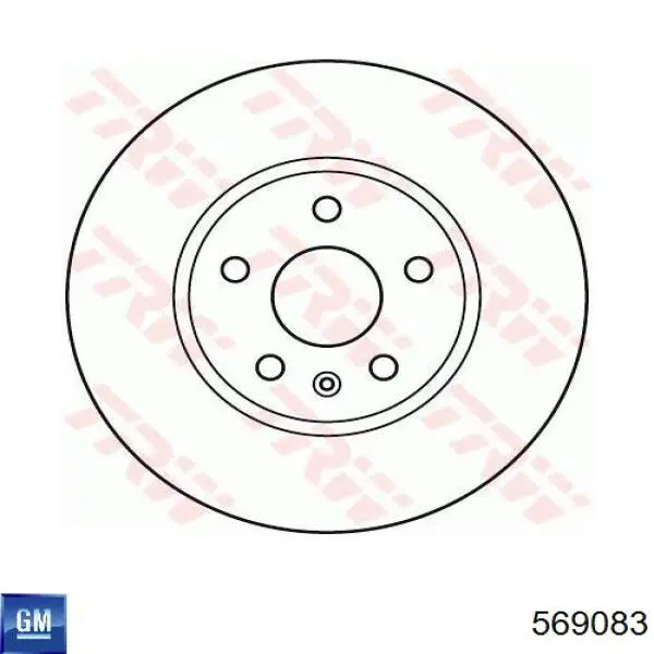 Диск переднього гальма General Motors 569083 ціна, від 63.44 USD