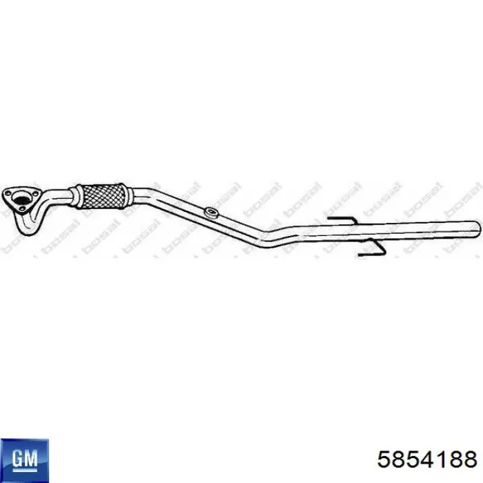 5854188 General Motors Труба приймальна (штани) глушника, передня