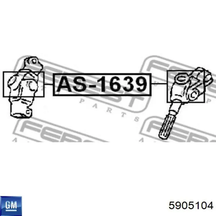 5905104 General Motors Рульовий кардан нижній