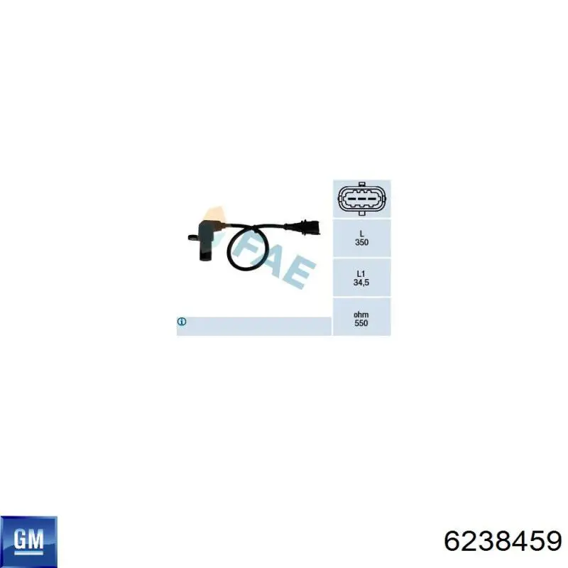 Датчик колінвала 6238459 General Motors