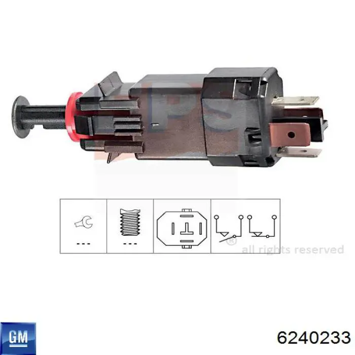 Купити 6240233 General Motors Датчик педалі гальма