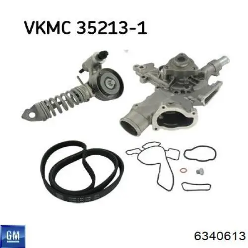 Купити 6340613 General Motors Ремінь генератора