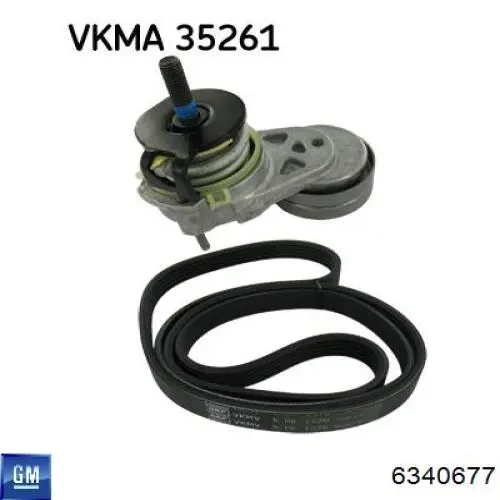 Клиновий ремінь General Motors 6340677 ціна, від 15.29 USD