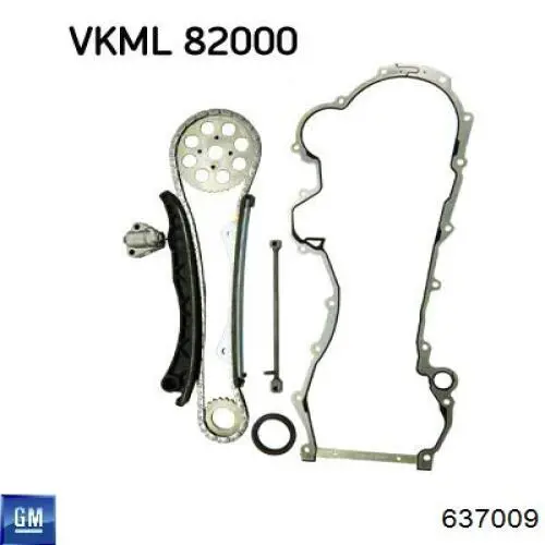 Купити 637009 General Motors Ланцюг ГРМ, розподілвала