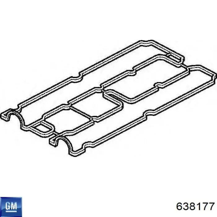 Прокладка клапанної кришки двигуна 638177 General Motors