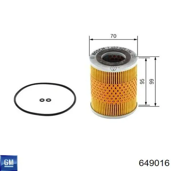 Масляний фільтр двигуна General Motors 649016 ціна, від 6.01 USD