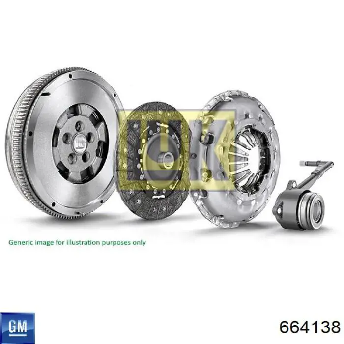 Комплект зчеплення (3 частини) General Motors 664138 ціна, від 316.82 USD