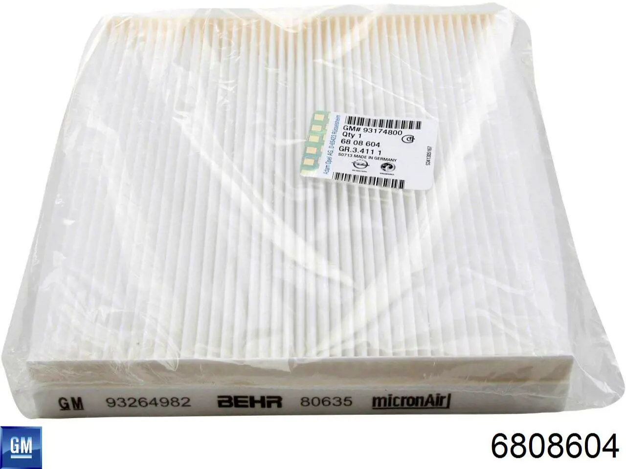 Фільтр салону 6808604 General Motors