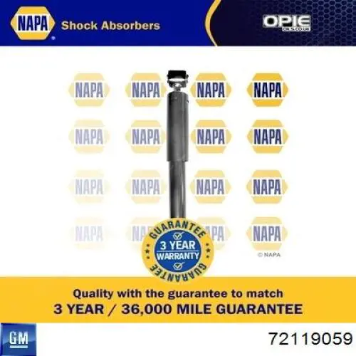 Амортизатор задній 72119059 General Motors