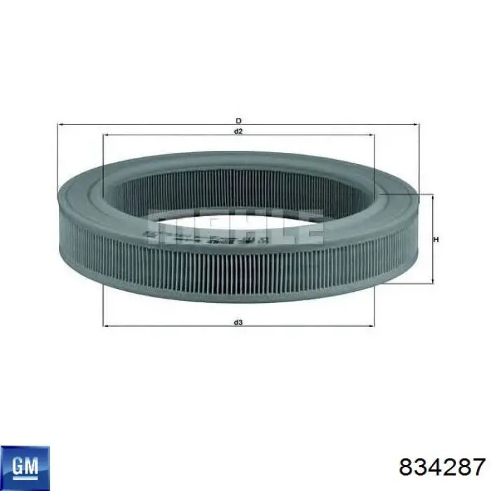 834287 General Motors Повітряний фільтр двигуна