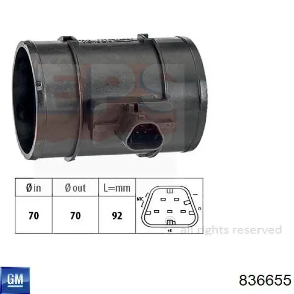 Купити 836655 General Motors Повітромір