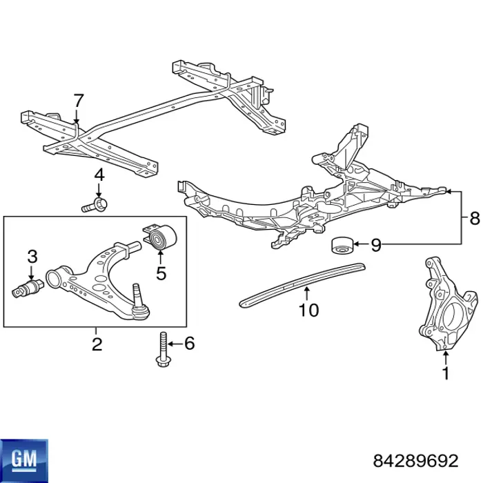 Важіль передньої підвіски нижній, правий General Motors 84289692 ціна, від 78.33 USD