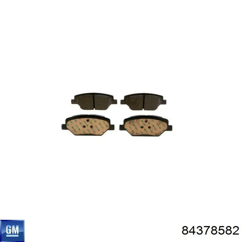 Передні тормозні колодки 84378582 General Motors