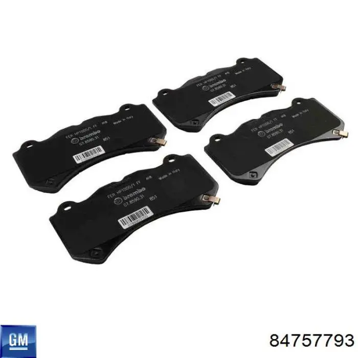 Задні гальмівні колодки 84757793 General Motors