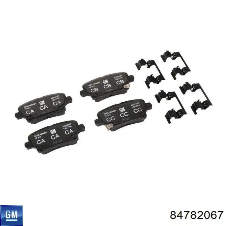 84782067 General Motors Колодки гальмівні задні, дискові