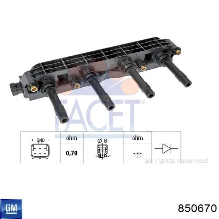 Прокладка випускного колектора General Motors 850670 ціна, від 6.77 USD