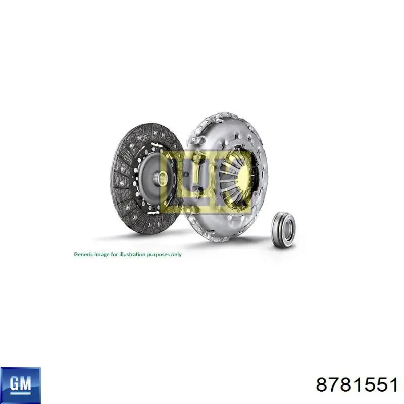 Купити 8781551 General Motors Комплект зчеплення (диск, корзина, підшипник)