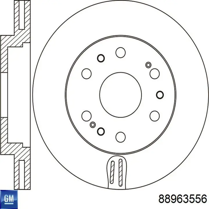 88963556 General Motors Гальмо дискове переднє