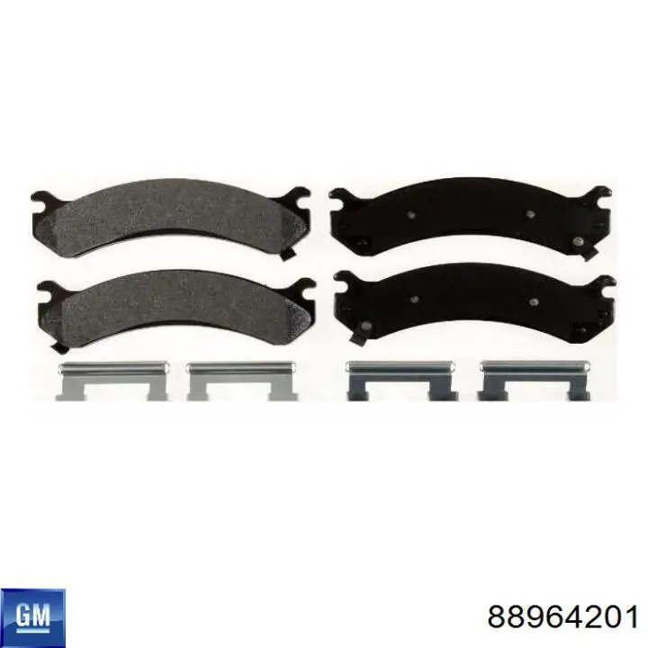 Передні тормозні колодки 88964201 General Motors