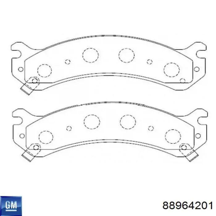 88964201 General Motors Передні гальмівні колодки