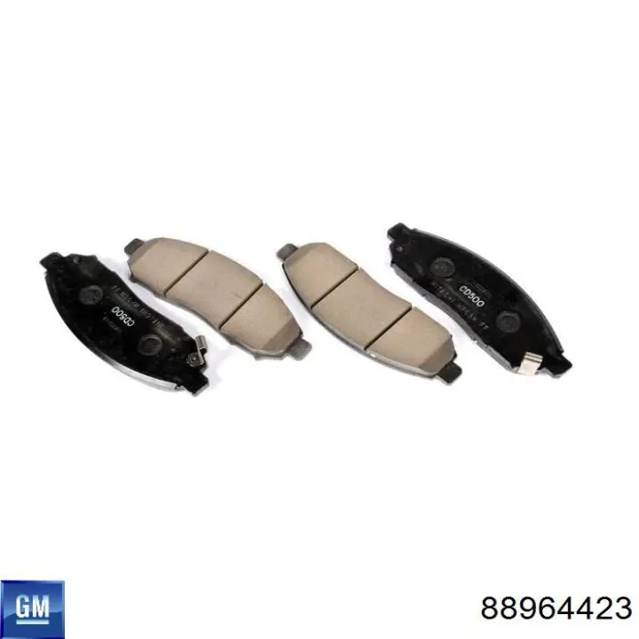 Передні тормозні колодки 88964423 General Motors