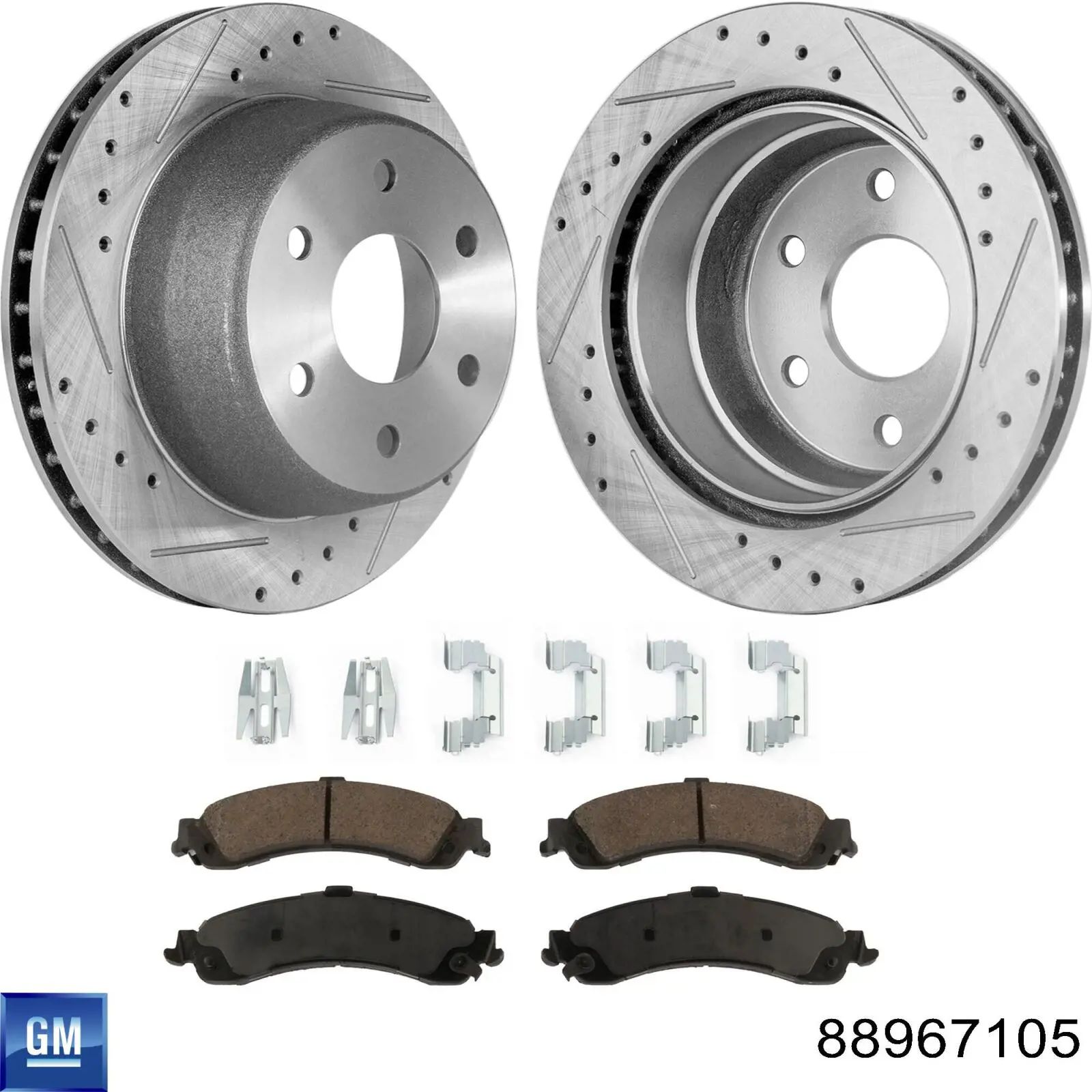 Задні гальмівні колодки 88967105 General Motors