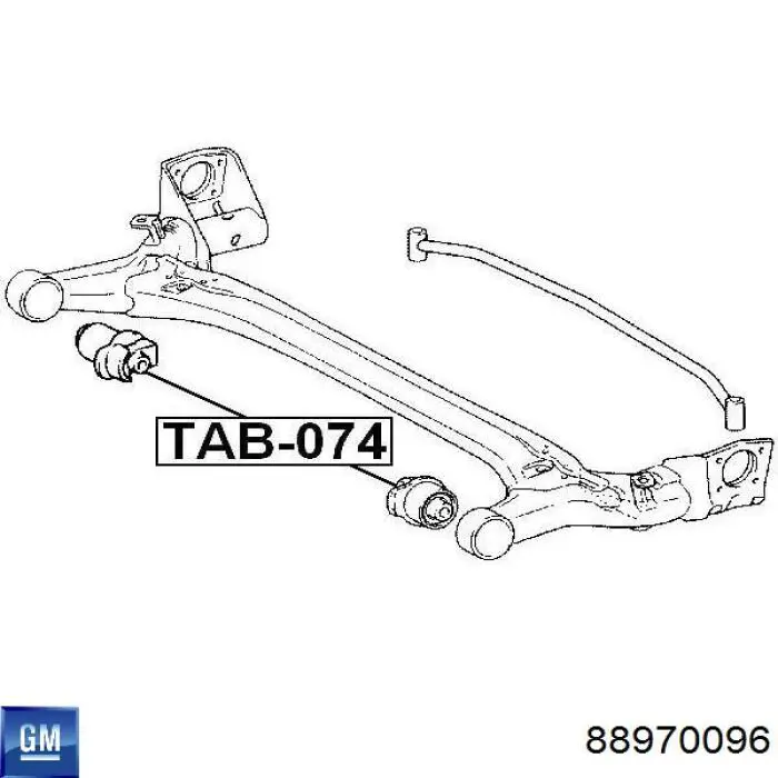 Сайлентблок задньої балки/підрамника 88970096 General Motors