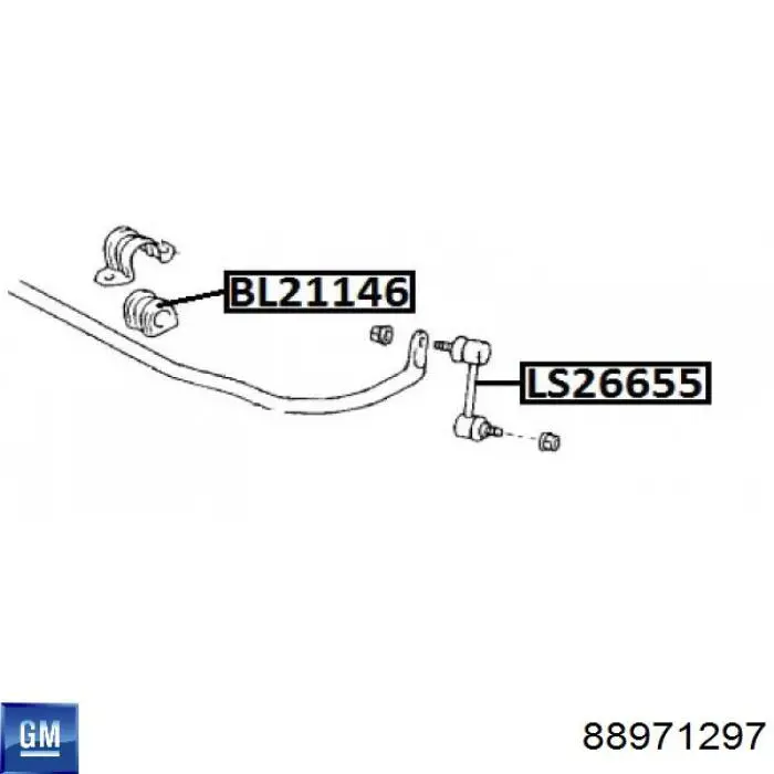 Стійка стабілізатора заднього GM 88971297