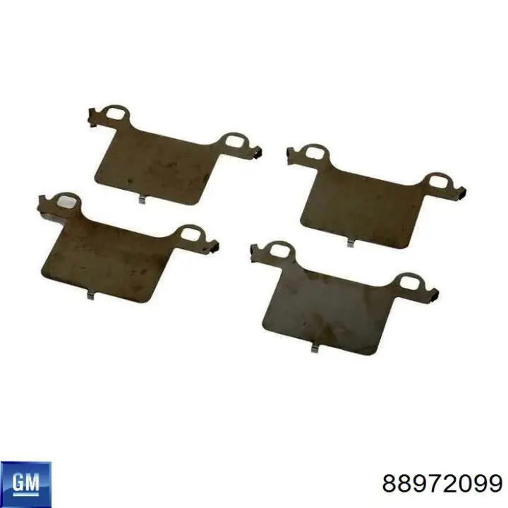 Задні гальмівні колодки General Motors 88972099 ціна, від 15.25 USD