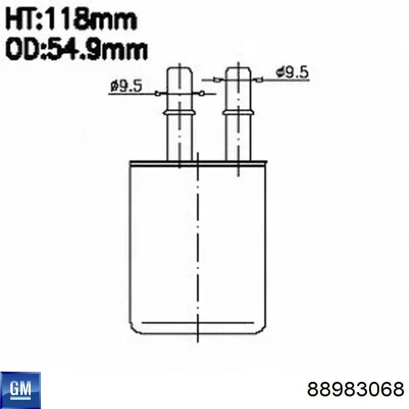 Фільтр тонкого очищення палива General Motors 88983068 ціна, від 9.14 USD