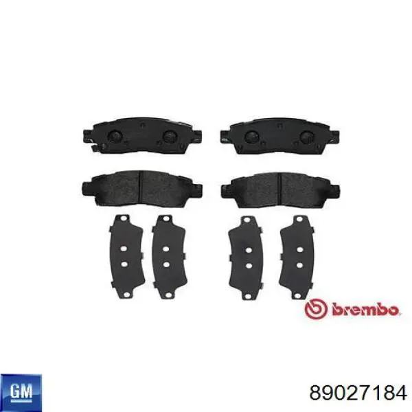 Задні гальмівні колодки General Motors 89027184 ціна, від 31.19 USD
