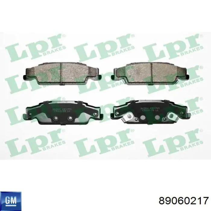 Задні гальмівні колодки General Motors 89060217 ціна, від 36.98 USD