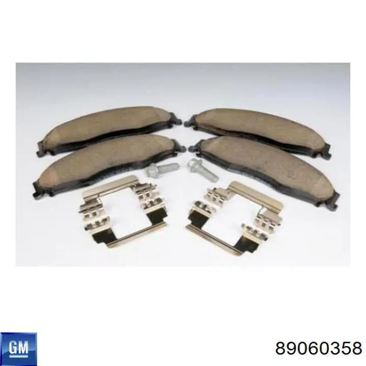 Передні тормозні колодки 89060358 General Motors