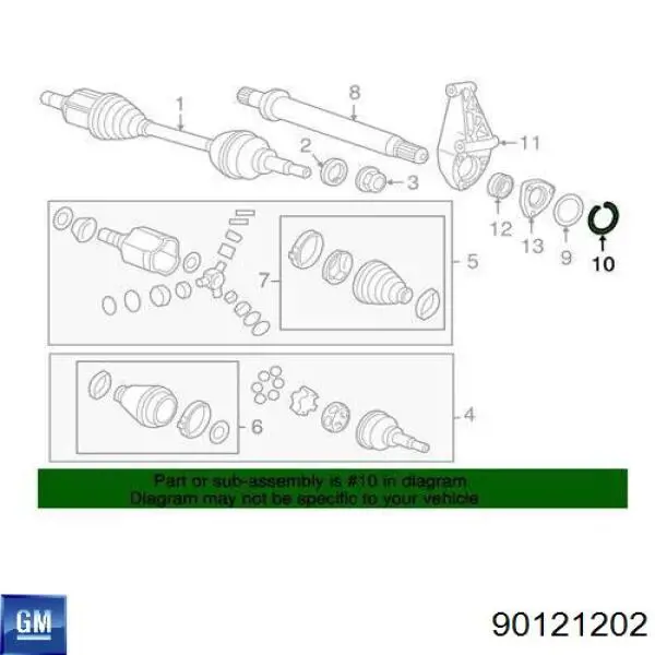 Піввісь передня, права Opel 0374038 ціна, від 1.12 USD