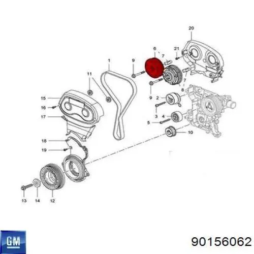 Купити 90156062 General Motors Зірка колінчастого вала