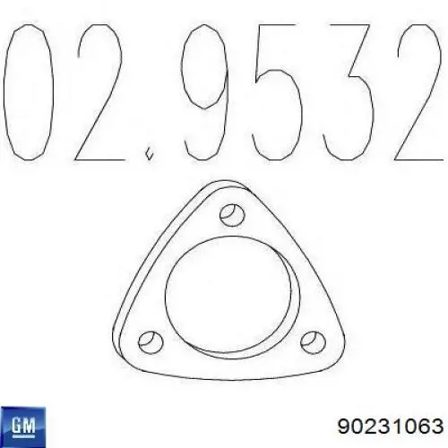 Прокладка каталітізатора (каталітичного нейтралізатора) General Motors 90231063 ціна, від 1.33 USD