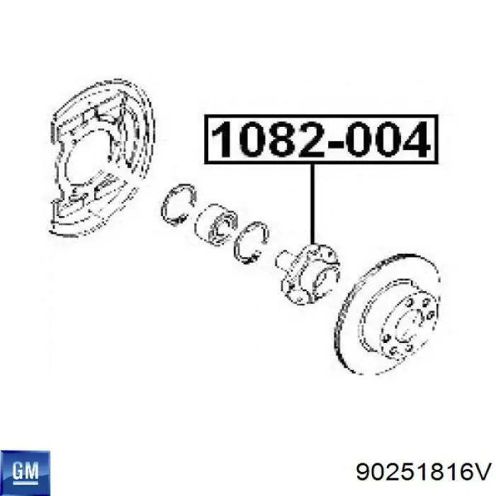 Маточина колеса передня General Motors 90251816V ціна, від 15.52 USD