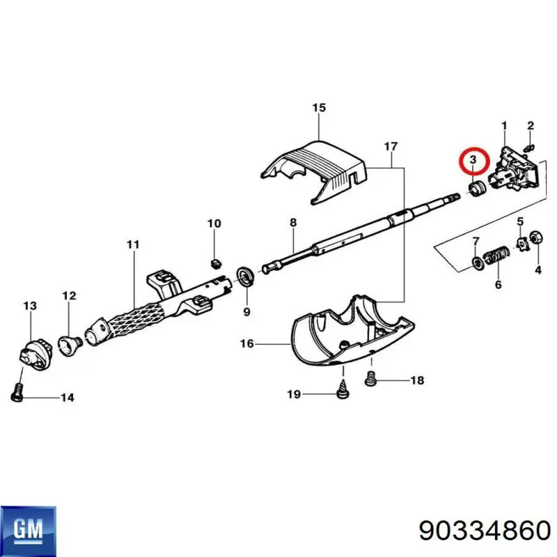 Купити 0912200 Opel Підшипник рульової колонки, верхній