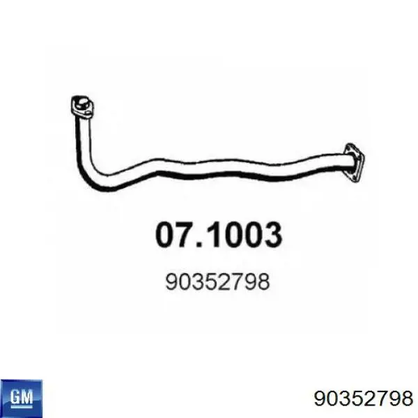 Купити 90352798 General Motors Глушник, передня частина