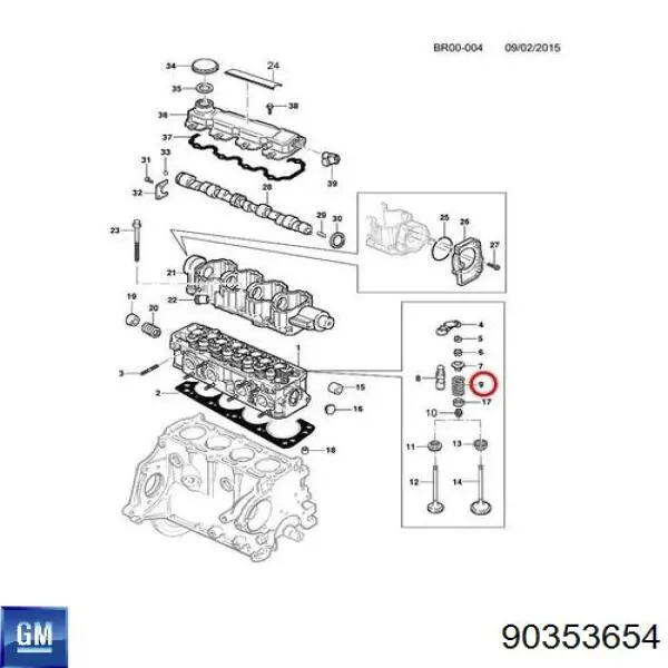 607250 General Motors Прокладка клапанної кришки