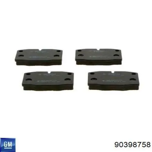 Передні тормозні колодки 90398758 General Motors