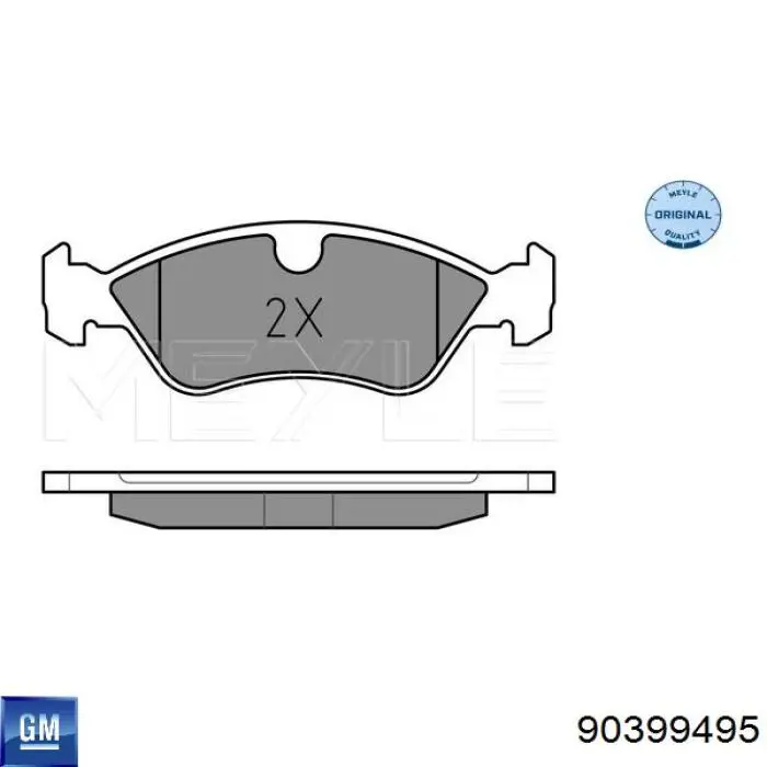 Купити 90399495 General Motors Колодки гальмівні передні, дискові