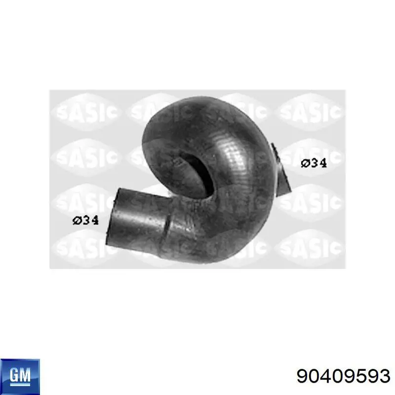 90409593 General Motors Водяний патрубок