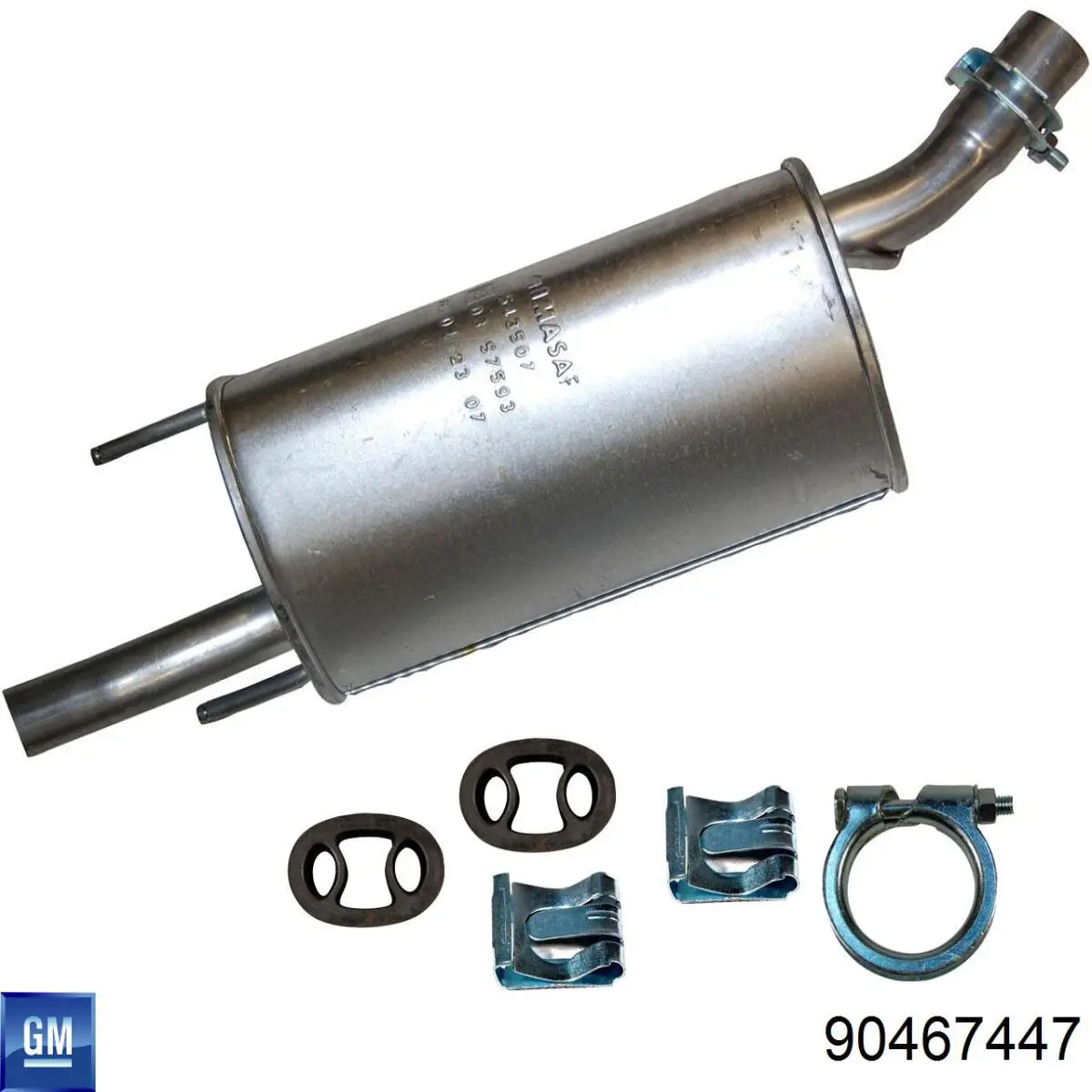 Кронштейн/хомут глушника, задній 90467447 General Motors
