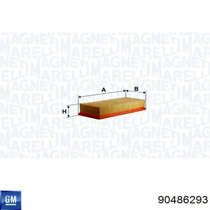 Елемент повітряного фільтра General Motors 90486293 ціна, від 4.01 USD