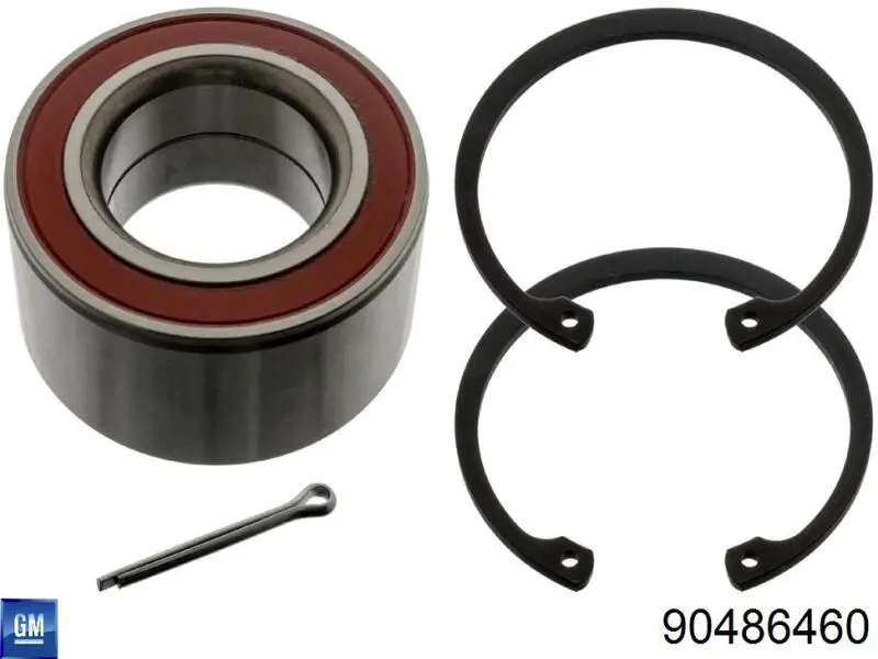 Комплект підшипник маточини передньої General Motors 90486460 ціна, від 12.61 USD